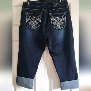 Blue Capri jeans, size 13, blue
